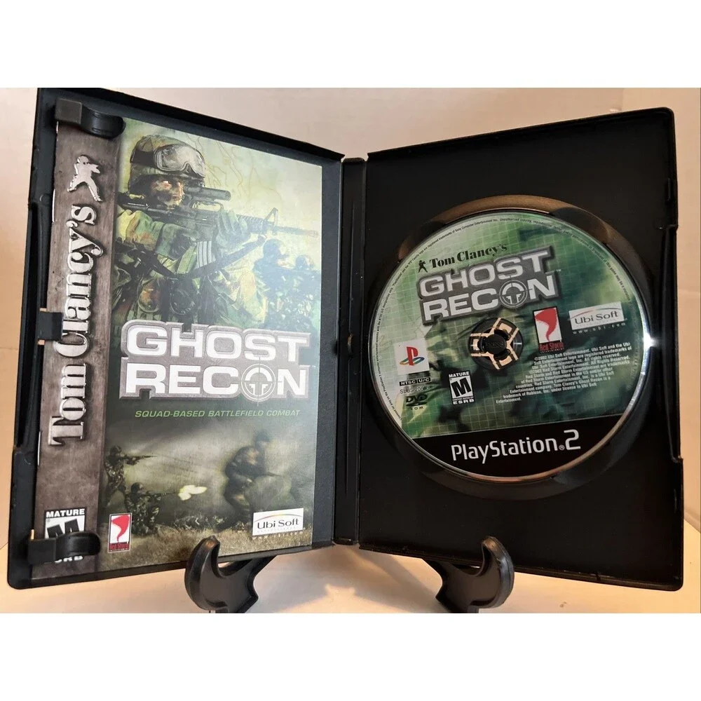 Tom Clancy's Ghost Recon (Sony PlayStation 2, 2002) - Disc & Book, No Coverart